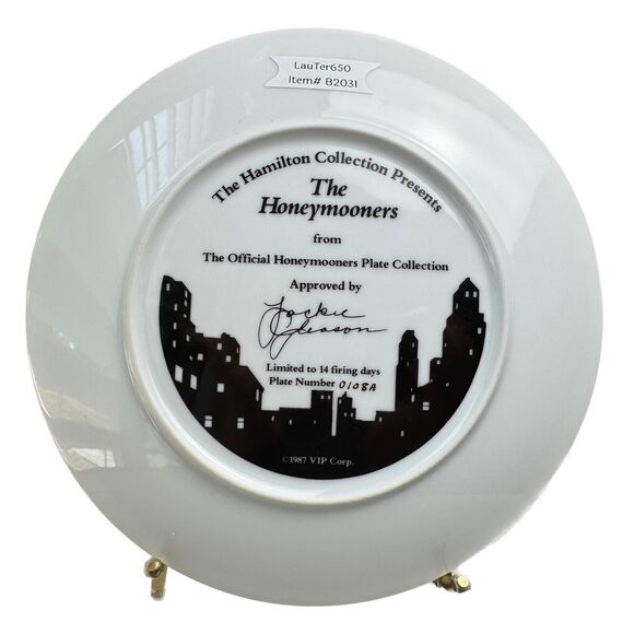 The Hamilton Collection"The Honeymooners" Collectors Plate 1987 - Picture 2 of 2
